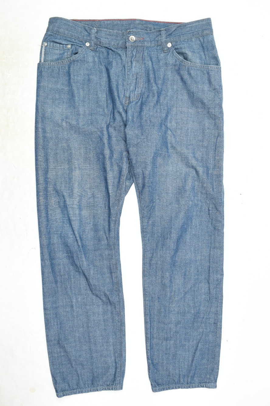 Raleigh Denim MARTIN Chambray Selvedge Jeans Mens 33x28 Blue Slim Fit Straight